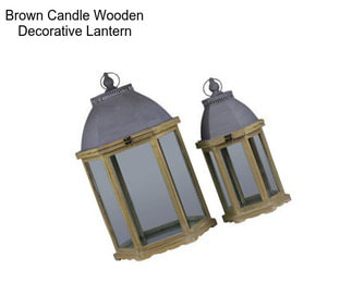 Brown Candle Wooden Decorative Lantern