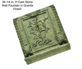 34-1/4 in. H Cast Stone Wall Fountain in Granite Finish