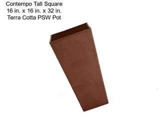 Contempo Tall Square 16 in. x 16 in. x 32 in. Terra Cotta PSW Pot