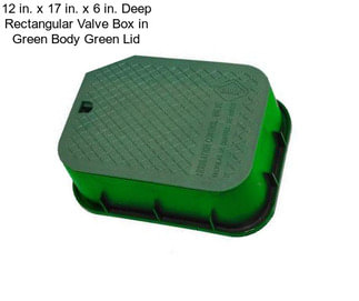 12 in. x 17 in. x 6 in. Deep Rectangular Valve Box in Green Body Green Lid