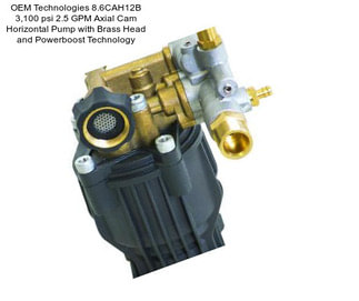 OEM Technologies 8.6CAH12B 3,100 psi 2.5 GPM Axial Cam Horizontal Pump with Brass Head and Powerboost Technology