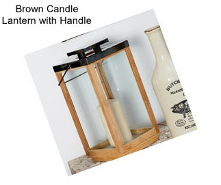 Brown Candle Lantern with Handle