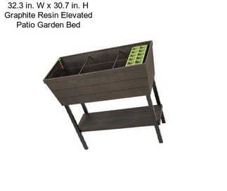 32.3 in. W x 30.7 in. H Graphite Resin Elevated Patio Garden Bed