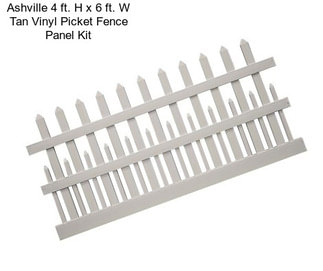 Ashville 4 ft. H x 6 ft. W Tan Vinyl Picket Fence Panel Kit