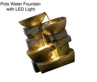 Pots Water Fountain with LED Light