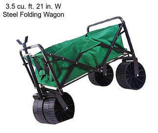 3.5 cu. ft. 21 in. W Steel Folding Wagon