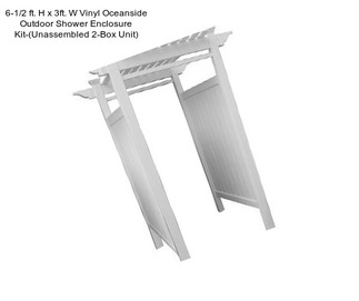 6-1/2 ft. H x 3ft. W Vinyl Oceanside Outdoor Shower Enclosure Kit-(Unassembled 2-Box Unit)