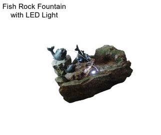 Fish Rock Fountain with LED Light
