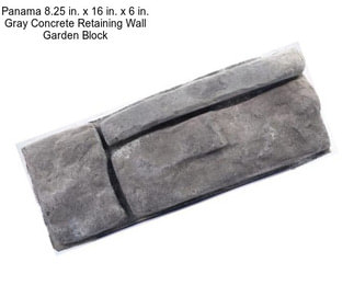 Panama 8.25 in. x 16 in. x 6 in. Gray Concrete Retaining Wall Garden Block