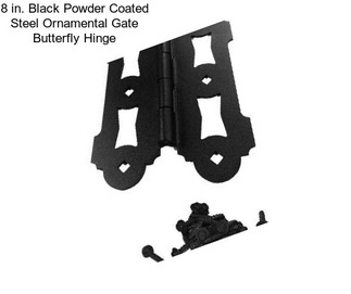 8 in. Black Powder Coated Steel Ornamental Gate Butterfly Hinge