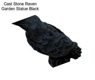 Cast Stone Raven Garden Statue Black