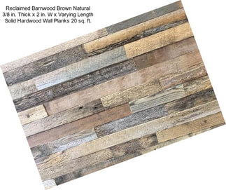 Reclaimed Barnwood Brown Natural 3/8 in. Thick x 2 in. W x Varying Length Solid Hardwood Wall Planks 20 sq. ft.