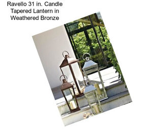 Ravello 31 in. Candle Tapered Lantern in Weathered Bronze