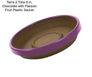 Terra 2 Tone 8 in. Chocolate with Passion Fruit Plastic Saucer