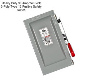 Heavy Duty 30 Amp 240-Volt 3-Pole Type 12 Fusible Safety Switch
