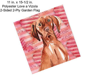 11 in. x 15-1/2 in. Polyester Love a Vizsla 2-Sided 2-Ply Garden Flag