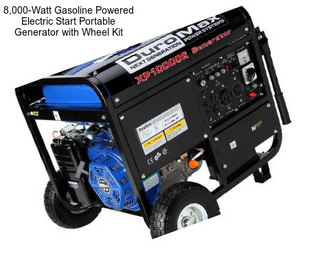 8,000-Watt Gasoline Powered Electric Start Portable Generator with Wheel Kit