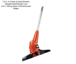 13 in. 4.4 Amp Corded Electric Straight Shaft Single Line 2-in-1 String Grass Trimmer/Lawn Edger