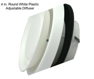 4 in. Round White Plastic Adjustable Diffuser