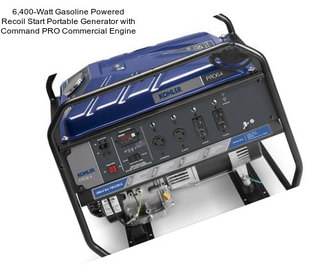 6,400-Watt Gasoline Powered Recoil Start Portable Generator with Command PRO Commercial Engine