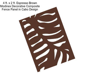 4 ft. x 2 ft. Espresso Brown Modinex Decorative Composite Fence Panel in Cabo Design