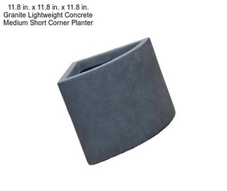 11.8 in. x 11.8 in. x 11.8 in. Granite Lightweight Concrete Medium Short Corner Planter