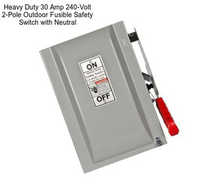 Heavy Duty 30 Amp 240-Volt 2-Pole Outdoor Fusible Safety Switch with Neutral