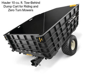 Hauler 10 cu. ft. Tow-Behind Dump Cart for Riding and Zero Turn Mowers