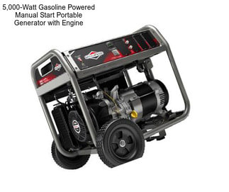 5,000-Watt Gasoline Powered Manual Start Portable Generator with Engine