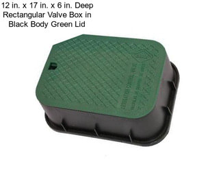 12 in. x 17 in. x 6 in. Deep Rectangular Valve Box in Black Body Green Lid