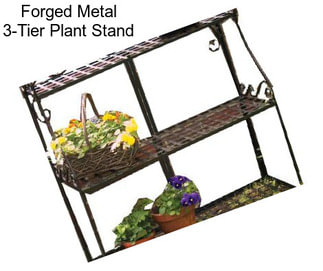 Forged Metal 3-Tier Plant Stand