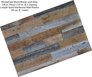 Reclaimed Wood Brown and Gray 3/8 in. Thick x 3.5 in. W x Varying Length Solid Hardwood Wall Planks (20 sq. ft. / case)