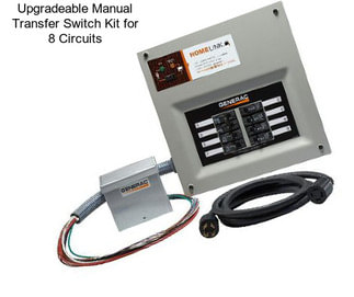 Upgradeable Manual Transfer Switch Kit for 8 Circuits