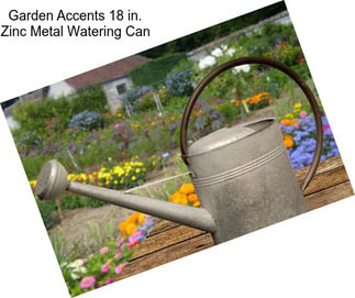 Garden Accents 18 in. Zinc Metal Watering Can