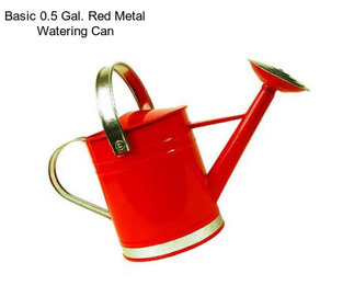 Basic 0.5 Gal. Red Metal Watering Can