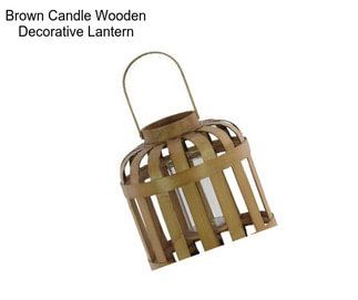 Brown Candle Wooden Decorative Lantern