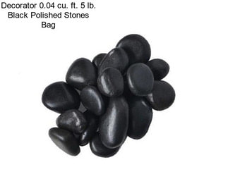 Decorator 0.04 cu. ft. 5 lb. Black Polished Stones Bag