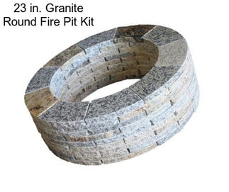 23 in. Granite Round Fire Pit Kit