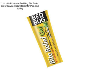 1 oz. 4% Lidocaine Bed Bug Bite Relief Gel with Aloe Instant Relief for Pain and Itching