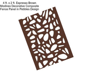 4 ft. x 2 ft. Espresso Brown Modinex Decorative Composite Fence Panel in Pebbles Design