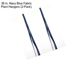 36 in. Navy Blue Fabric Plant Hangers (2-Pack)