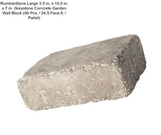 RumbleStone Large 3.5 in. x 10.5 in. x 7 in. Greystone Concrete Garden Wall Block (96 Pcs. / 24.5 Face ft. / Pallet)