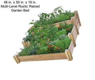 48 in. x 50 in. x 19 in. Multi-Level Rustic Raised Garden Bed