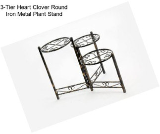 3-Tier Heart Clover Round Iron Metal Plant Stand