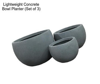 Lightweight Concrete Bowl Planter (Set of 3)