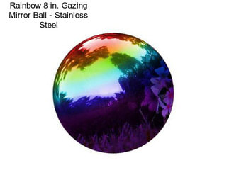 Rainbow 8 in. Gazing Mirror Ball - Stainless Steel
