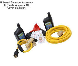 Universal Generator Accessory Kit (Cords, Adapters, Oil, Cover, Stabilizer)
