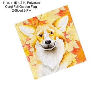 11 in. x 15-1/2 in. Polyester Corgi Fall Garden Flag  2-Sided 2-Ply