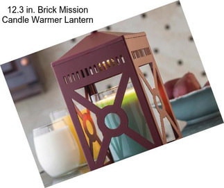 12.3 in. Brick Mission Candle Warmer Lantern