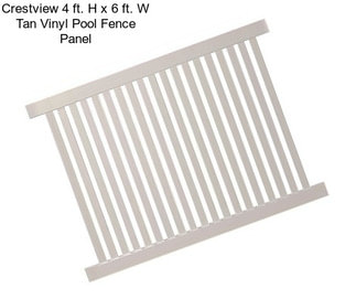 Crestview 4 ft. H x 6 ft. W Tan Vinyl Pool Fence Panel